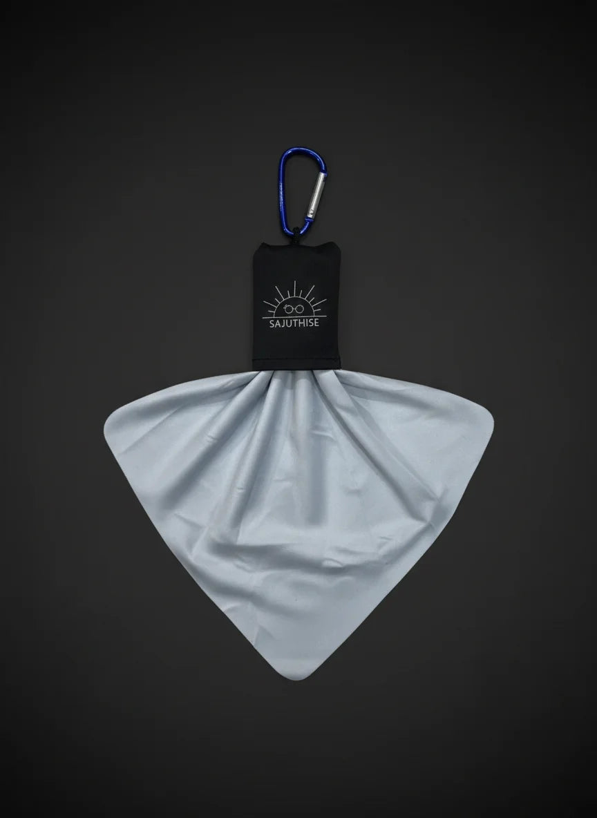 Microfibre Lunettes & Pochette | Bleue