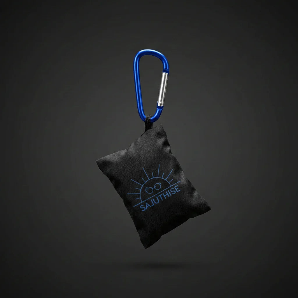 Microfibre Lunettes & Pochette | Bleue