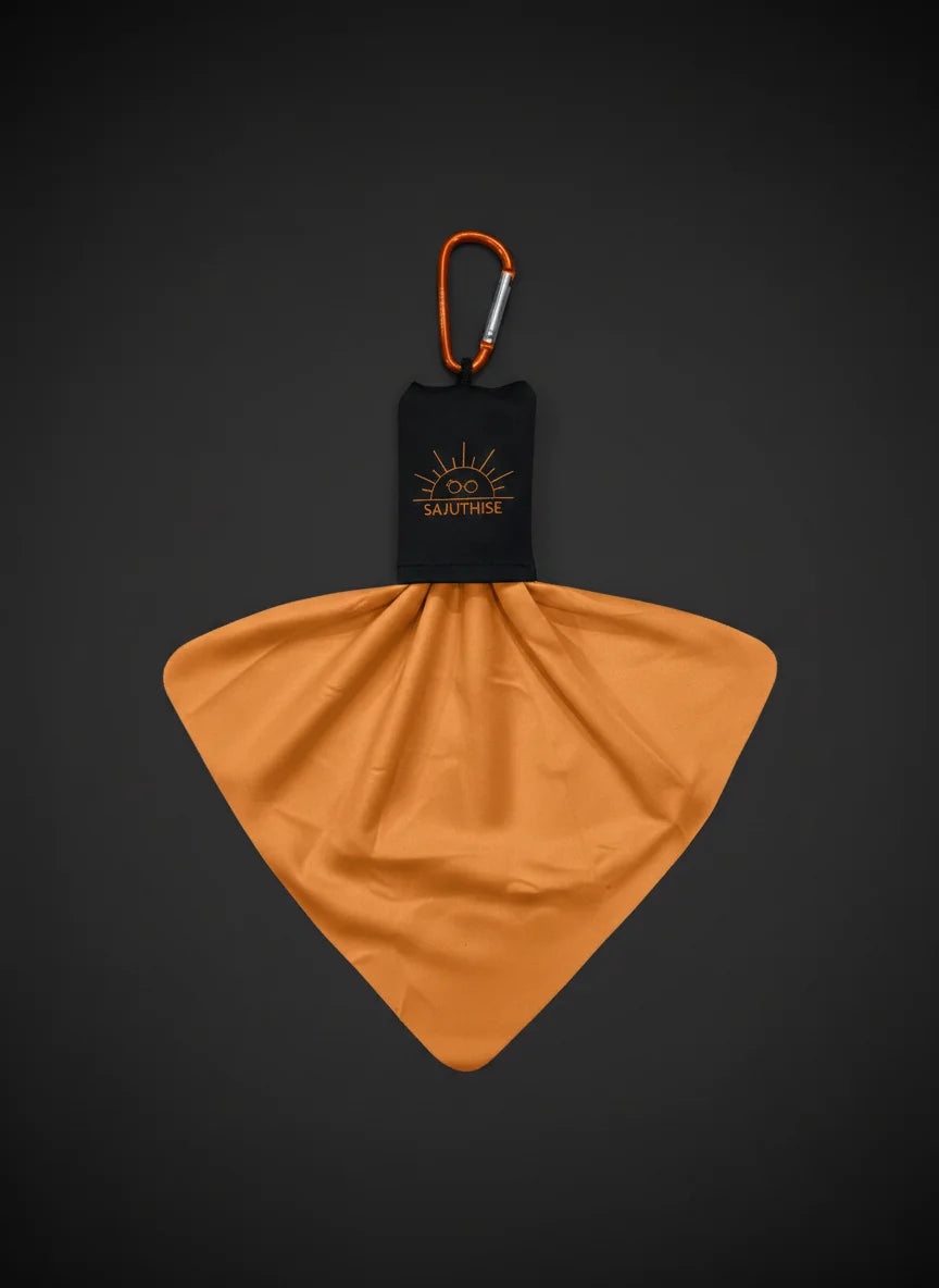 Microfibre Lunettes & Pochette | Orange