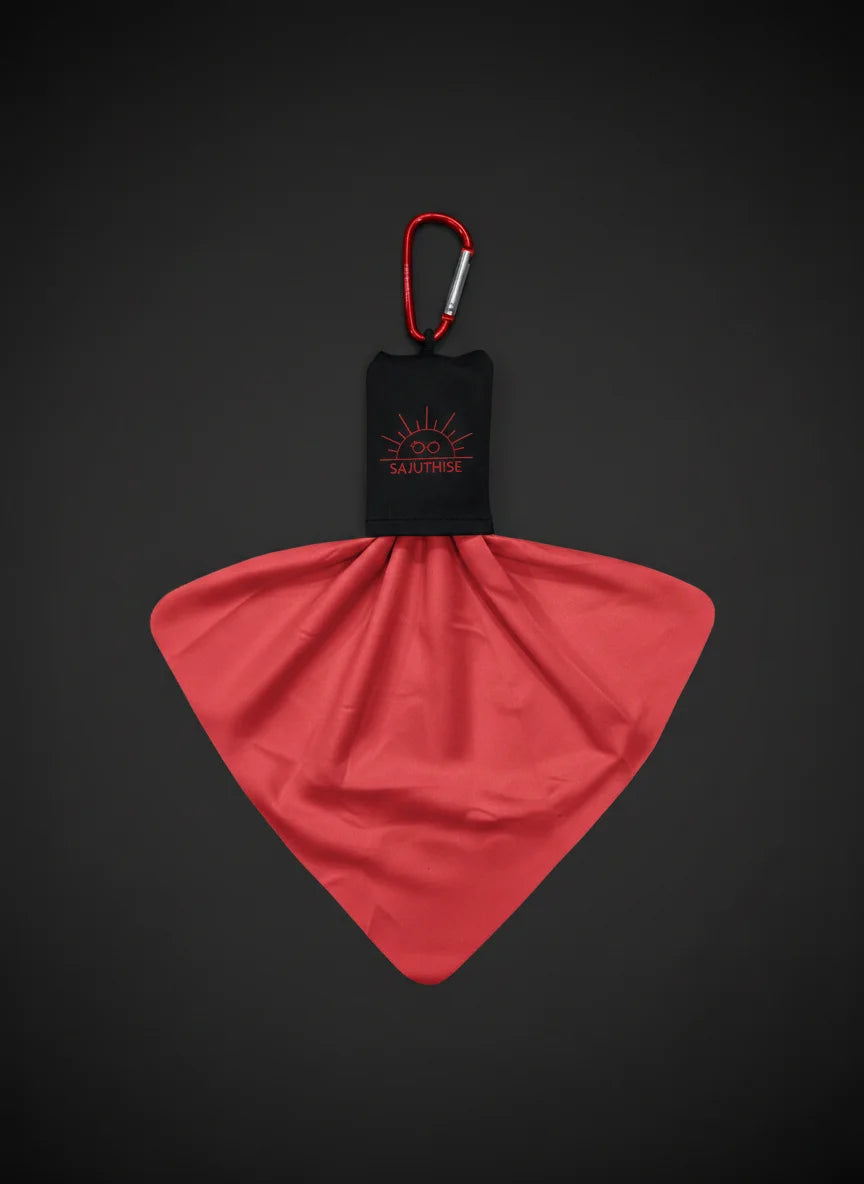 Microfibre Lunettes & Pochette | Rouge